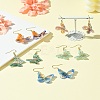 304 Stainless Steel Butterfly Dangle Earrings EJEW-FS00034-7