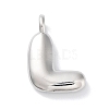 Rack Plating Brass Balloon Letter Pendants KK-C050-01P-L-1