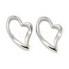 304 Stainless Steel Heart Linking Rings STAS-L022-221P-1