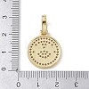 Brass Micro Pave Cubic Zirconia Pendants ZIRC-NH0001-01G-4