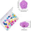 40Pcs 10 Colors Food Grade Eco-Friendly Silicone Focal Beads SIL-CA0001-46-2