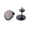 304 Stainless Steel Stud Earring Findings Ion Plating(IP) STAS-K184-01-03B-2