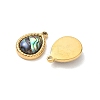 Natural Paua Shell Pendants SA-CBA11D7-15B-G-2