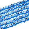 Handmade Millefiori Glass Bead Strands X-LAMP-J035-8mm-17-1