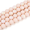 Frosted Opaque Glass Beads Strands GLAA-T032-P8mm-MBB09-1