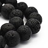 Natural Lava Rock Round Bead Strands X-G-M169-12mm-03-1