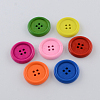 4-Hole Dyed Wood Buttons X-BUTT-R033-026-1