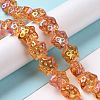 Transparent Electroplate Glass Beads Strands GLAA-C025-01J-2
