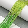 Transparent Gradient Color Glass Beads Strands GLAA-H021-01A-40-5