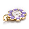 Brass Enamel Charms KK-O135-01D-3