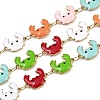 304 Stainless Steel Enamel Crab Link Chains CHS-F023-01E-G-1