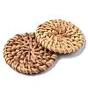 Handmade Reed Cane/Rattan Woven Beads WOVE-Q075-04-5