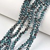 Electroplate Transparent Glass Beads Strands EGLA-A034-T4mm-P02-1