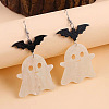 Ghost with Bat Acrylic Dangle Earrings FS-WGC3226-01-2