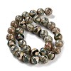 Natural Tibetan Wave Pattern dZi Agate Beads Strands G-B084-A01-01-3