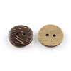 2-Hole Flat Round Coconut Buttons BUTT-R035-004-2