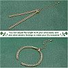  8Pcs Two Tone Handmade Brass Curb Chain Bracelet Makings KK-NB0002-63-5