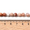 Natural Pink Agate Beads Strands G-K350-C02-6mm-5