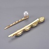 Iron Hair Clip and Stud Earrings Jewelry Sets SJEW-E331-03-5