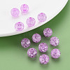 Transparent Crackle Acrylic Beads MACR-S373-66A-N06-6