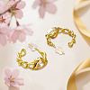 2 Pairs 2 Colors Alloy Rhinestone Stud Earrings EJEW-HY0001-60-4