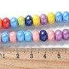 Glazed Porcelain Rondelle Beads PORC-Q001-01M-2