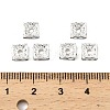 Brass Rhinestone Spacer Beads X-RSB072-02S-3