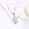 Trendy 925 Sterling Silver Pendant Necklaces NJEW-BB22389-4