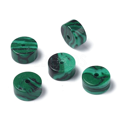 Synthetic Malachite Beads Strands G-Z006-C05-1