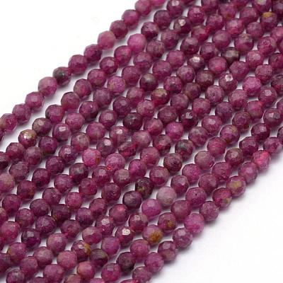 Natural Ruby Beads Strands G-E411-14-2.5mm-1
