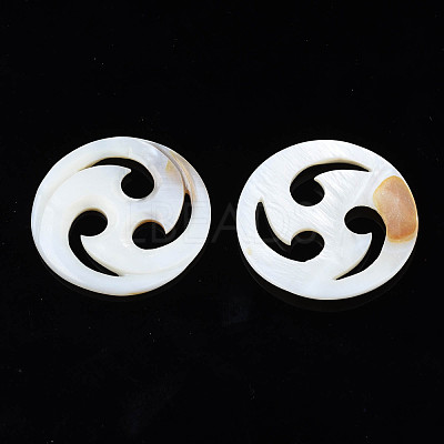 Natural Freshwater Shell Cabochons SHEL-S276-162-1