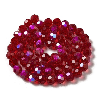 Electroplate Transparent Glass Beads Strands LS-EGLA-A035-T10mm-L07-1