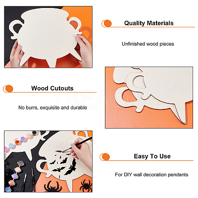Unfinished Wooden Pieces WOOD-WH0002-32F-1