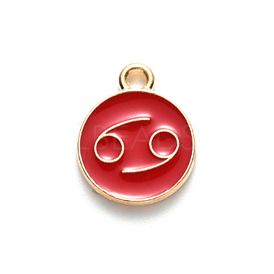 Alloy Enamel Pendants X-ENAM-S124-01B-07D-1