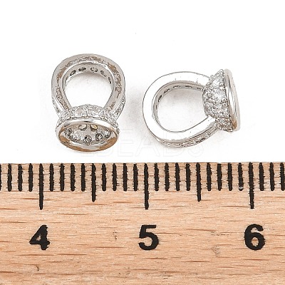 Brass Micro Pave Cubic Zirconia Pendant Bails KK-H268-12P-1