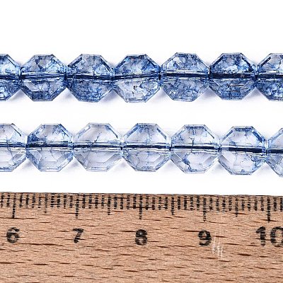 Transparent Crackle Glass Beads Strands GLAA-Q108-03A-10-1