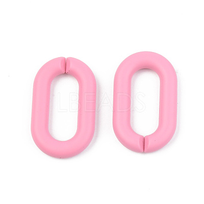 Opaque Spray Painted Acrylic Linking Rings OACR-T024-02-I07-1