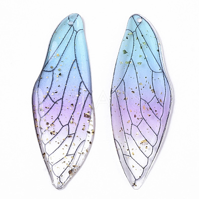 Transparent Epoxy Resin Big Pendants RESI-T046-01D-1