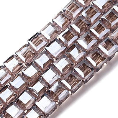 Electroplate Glass Beads Strands EGLA-H108-01A-PL03-1