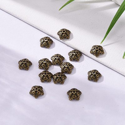 Tibetan Style Bead Caps TIBEB-A24621-AB-FF-1