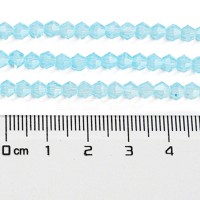 Baking Paint Transparent Glass Beads Strands DGLA-F029-J4mm-10-1