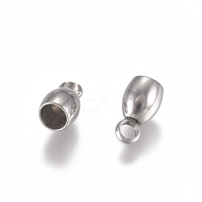 Tarnish Resistant 201 Stainless Steel Cord Ends STAS-G225-08P-01-1