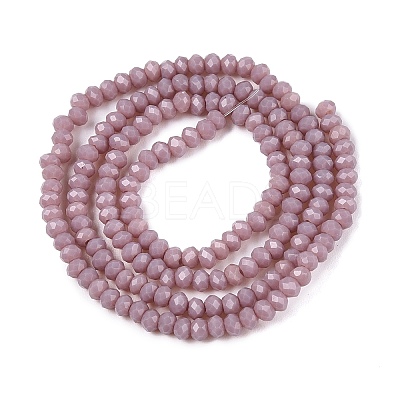 Opaque Solid Color Imitation Jade Glass Beads Strands EGLA-A044-P1mm-D13-1