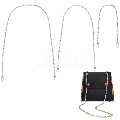 3Pcs 3 Style Iron Cable Chain Bag Shoulder Straps FIND-WR0007-94P-1