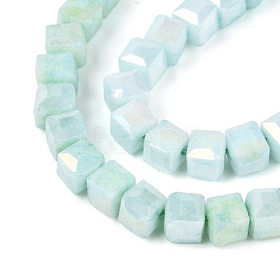 Anti-Tarnish Electroplate Glass Beads Strands GLAA-T025-4mm-10B-1