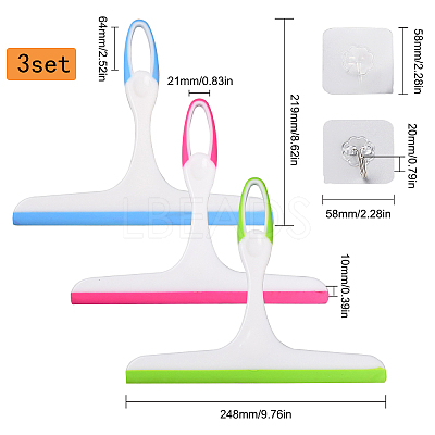 3Pcs Plastic Window Squeegee TOOL-GF0001-79-1