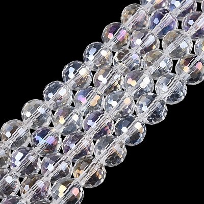 Transparent Glass Beads Strands GLAA-Q107-02A-01-1