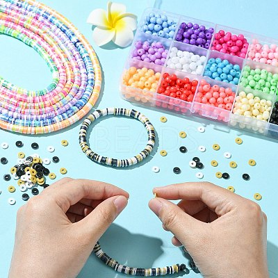 8 Strands 8 Colors Handmade Polymer Clay Beads CLAY-CJ0001-93-1