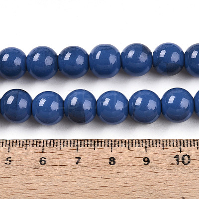 Baking Paint Glass Beads Strands DGLA-N013-10mm-10-1