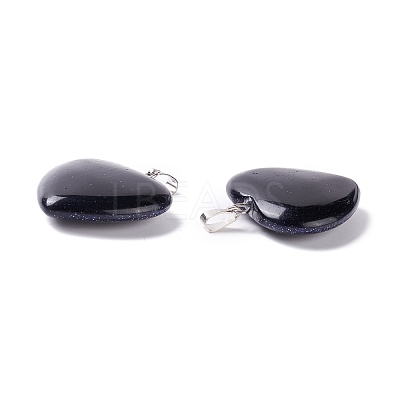 Synthetic Blue Goldstone Pendants G-G956-B30-FF-1